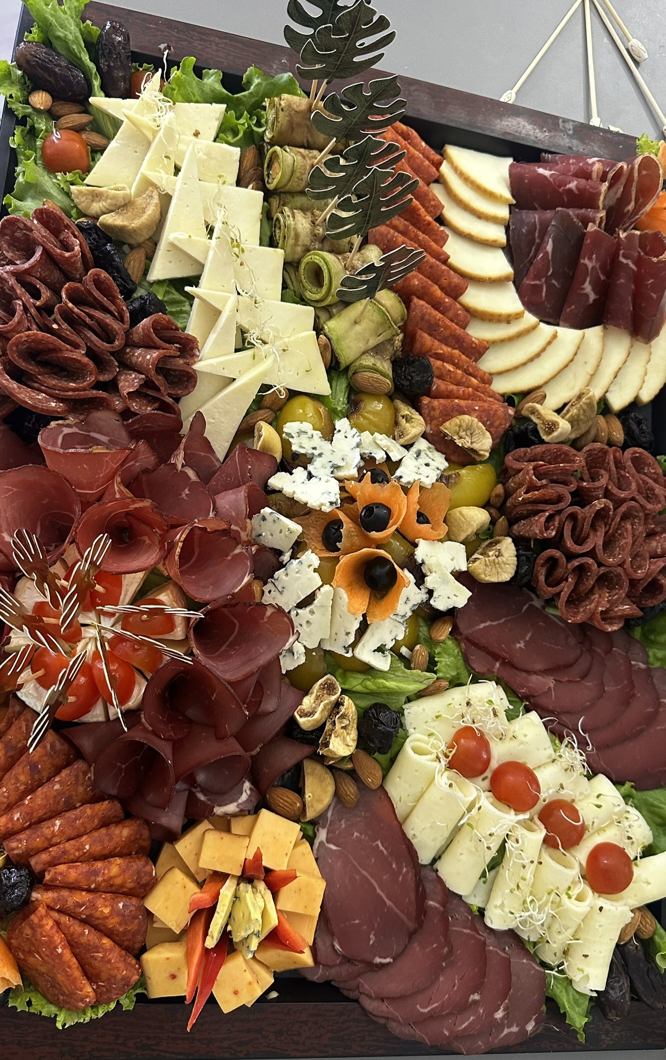 Artfully arranged appetizers