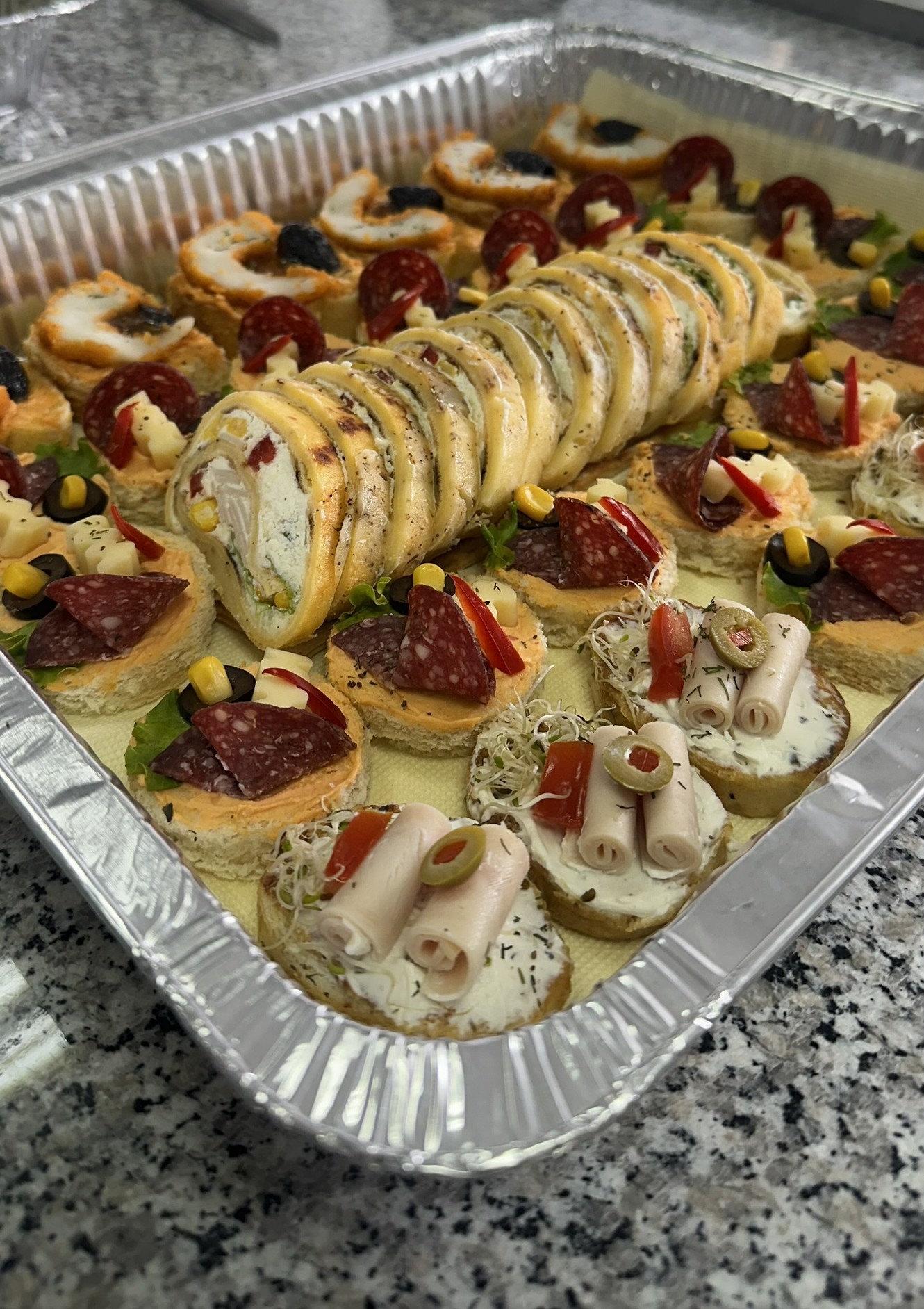 Sophisticated appetizer presentation