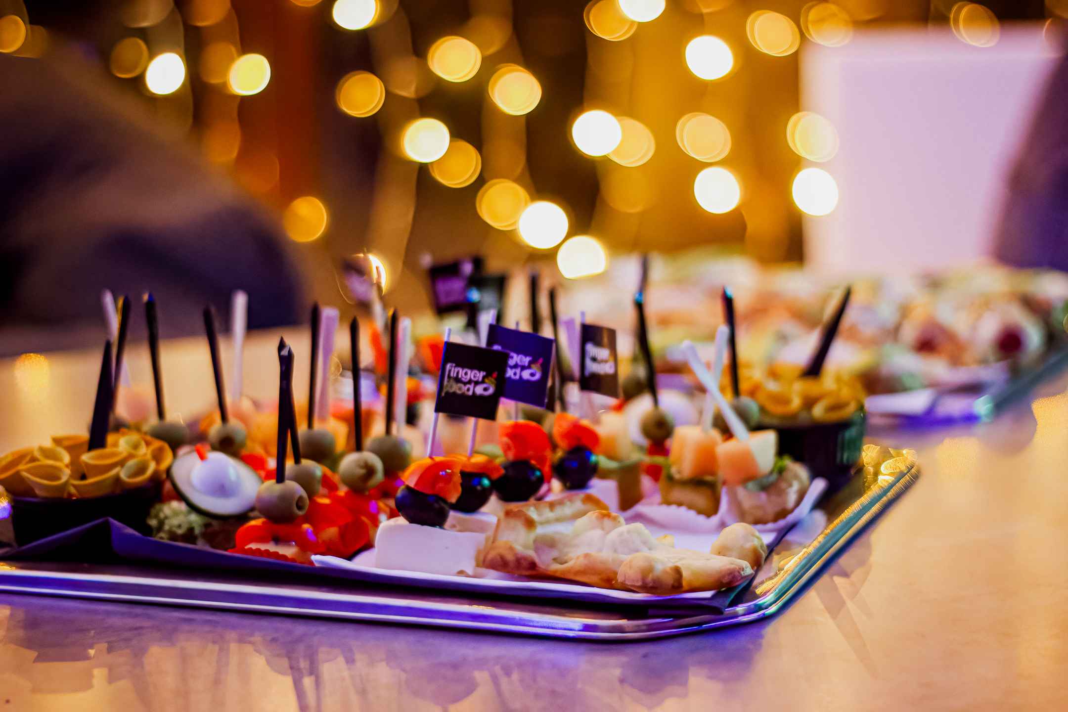 Sophisticated canapé arrangement