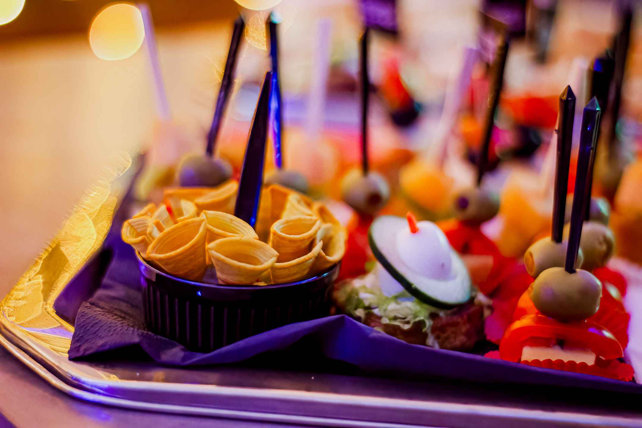 Gourmet catering presentation