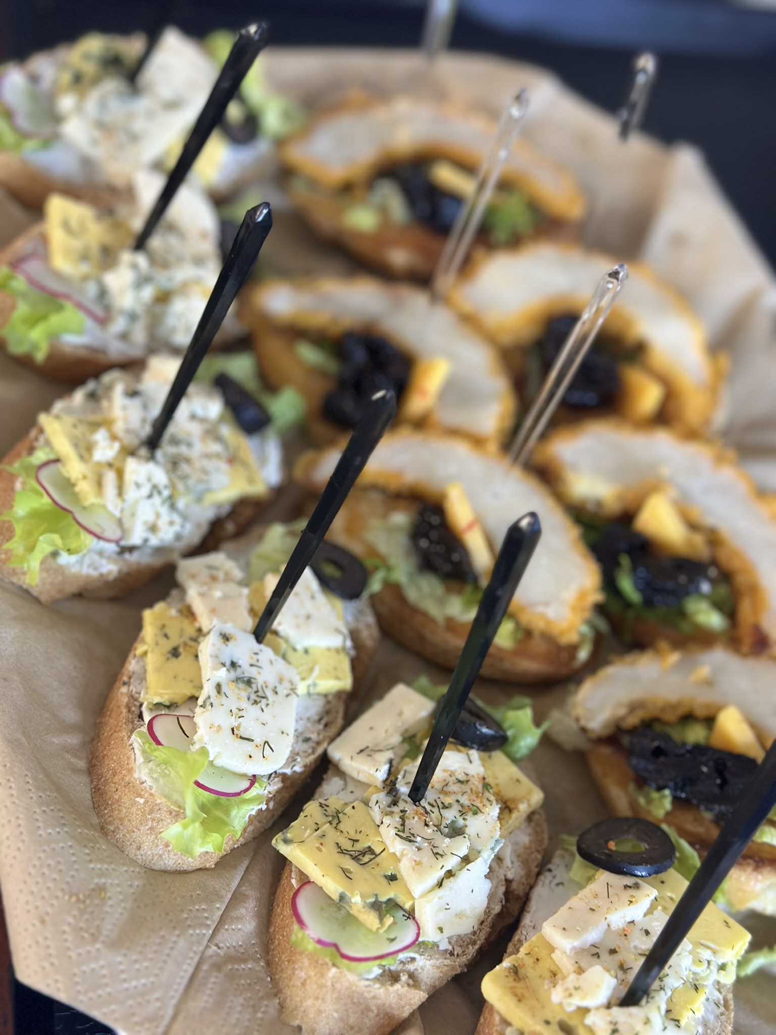 Stylish catering presentation