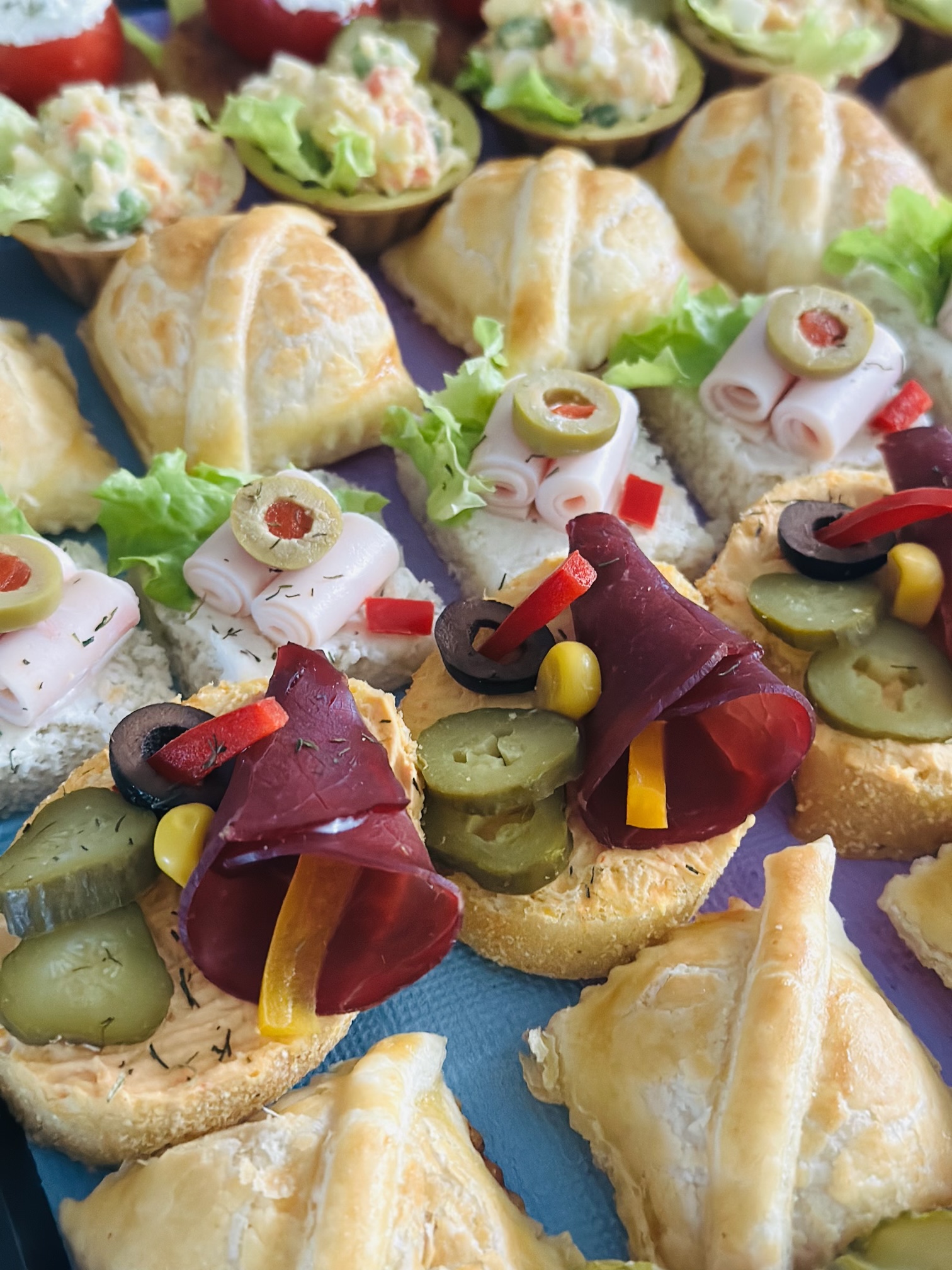 Tempting finger food selection