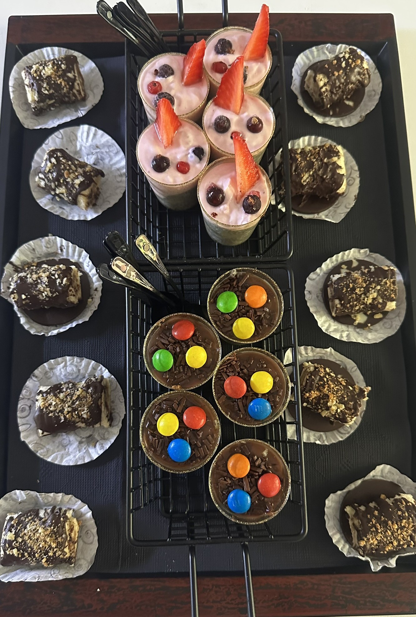 Festive catering spread